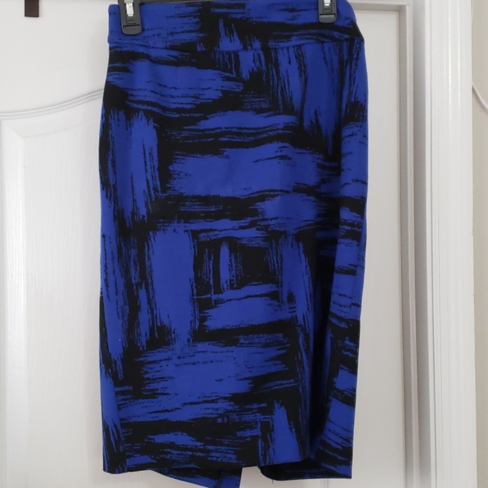 Blue and Black pencil skirt